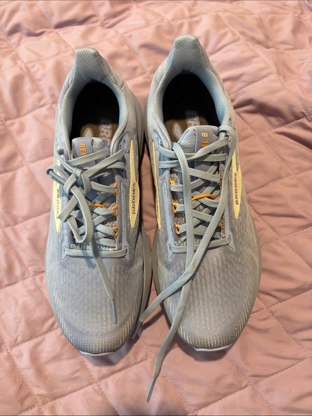 Brooks Women's Light Blue and White Athletic Running Shoes